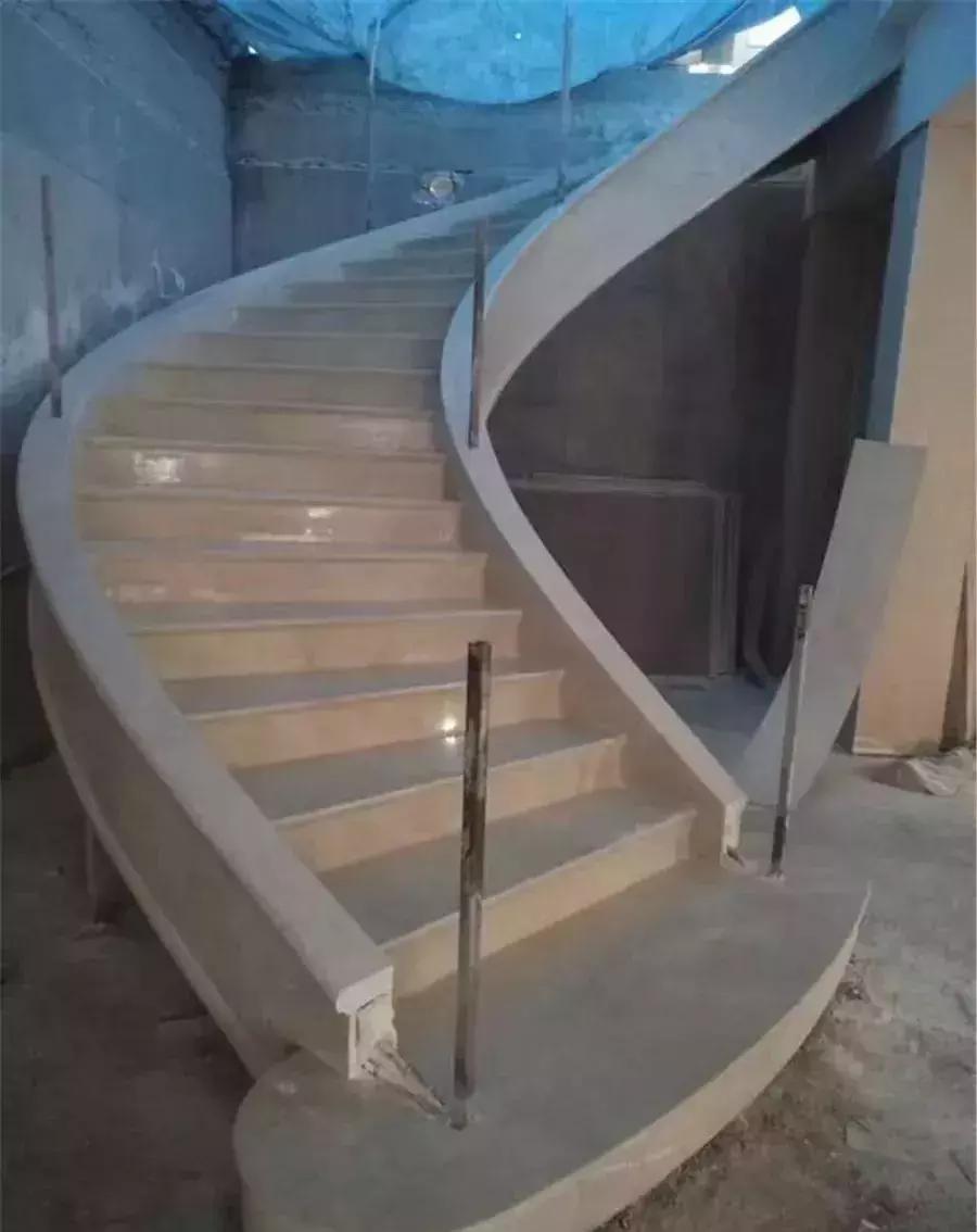 旋转楼梯的石材做法大全,石材旋转楼梯施工图解