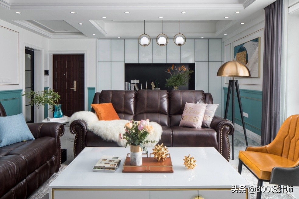 王城炫作品：125m²三室一厅，美式轻奢风，实用与颜值并存的空间