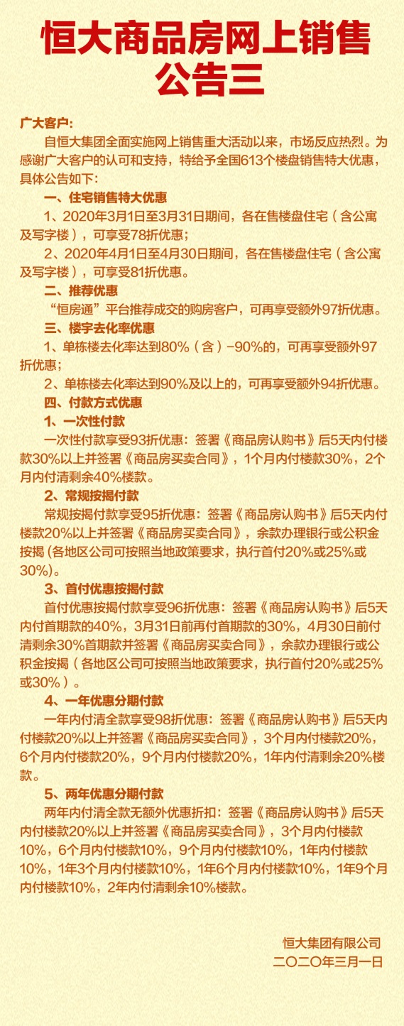 恒大5折卖房,恒大特价房捡漏