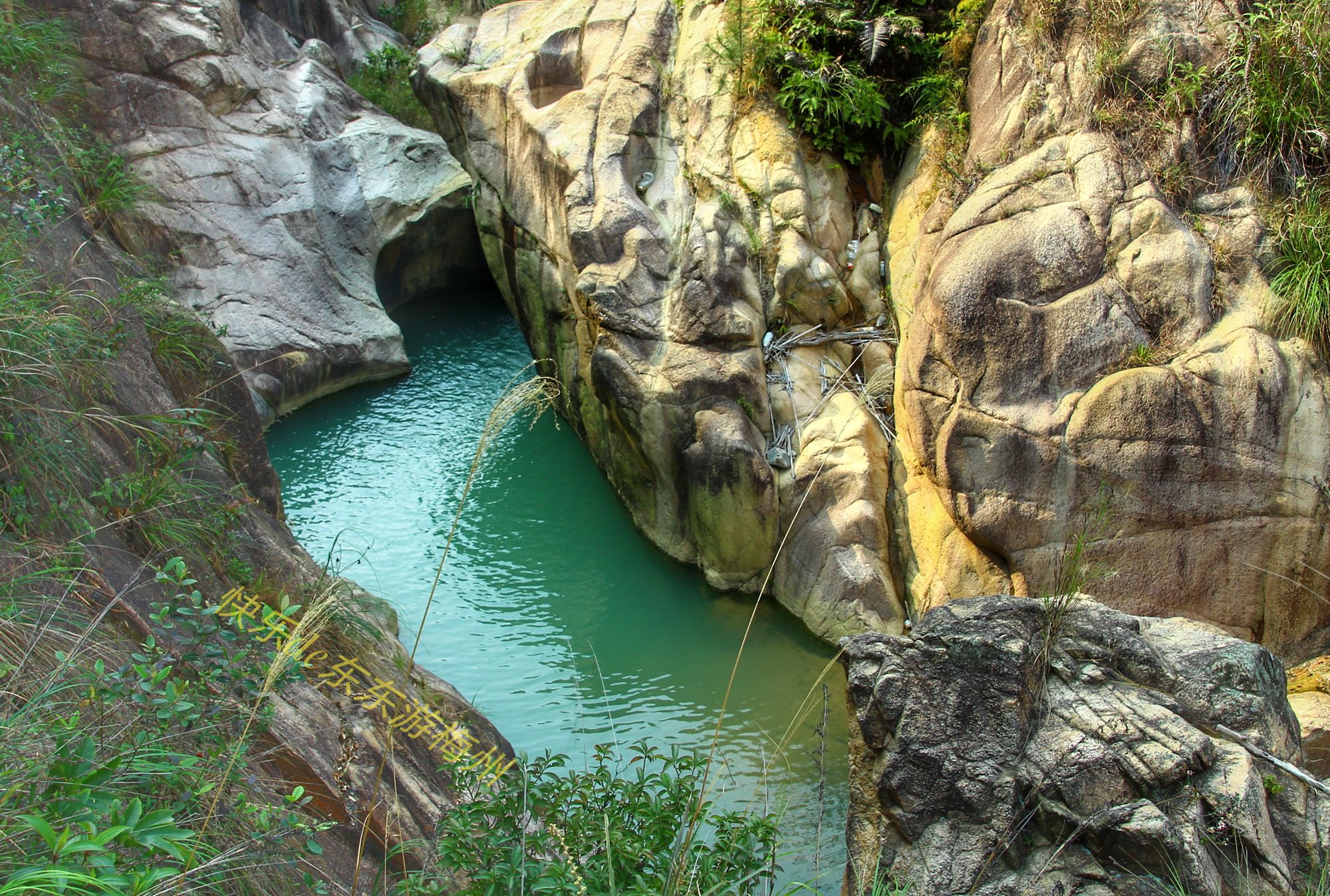 揭阳市玉湖镇坪上村瀑布,揭东区玉湖镇坪上村石场