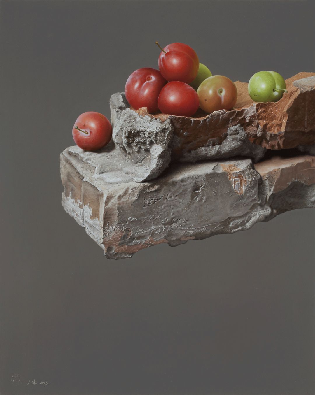 冷军画桃子图片大全,冷军画桃子放大5倍