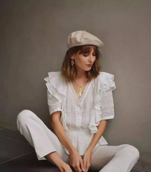 法式风气质衬衫,白衬衫如何穿的时髦又高级