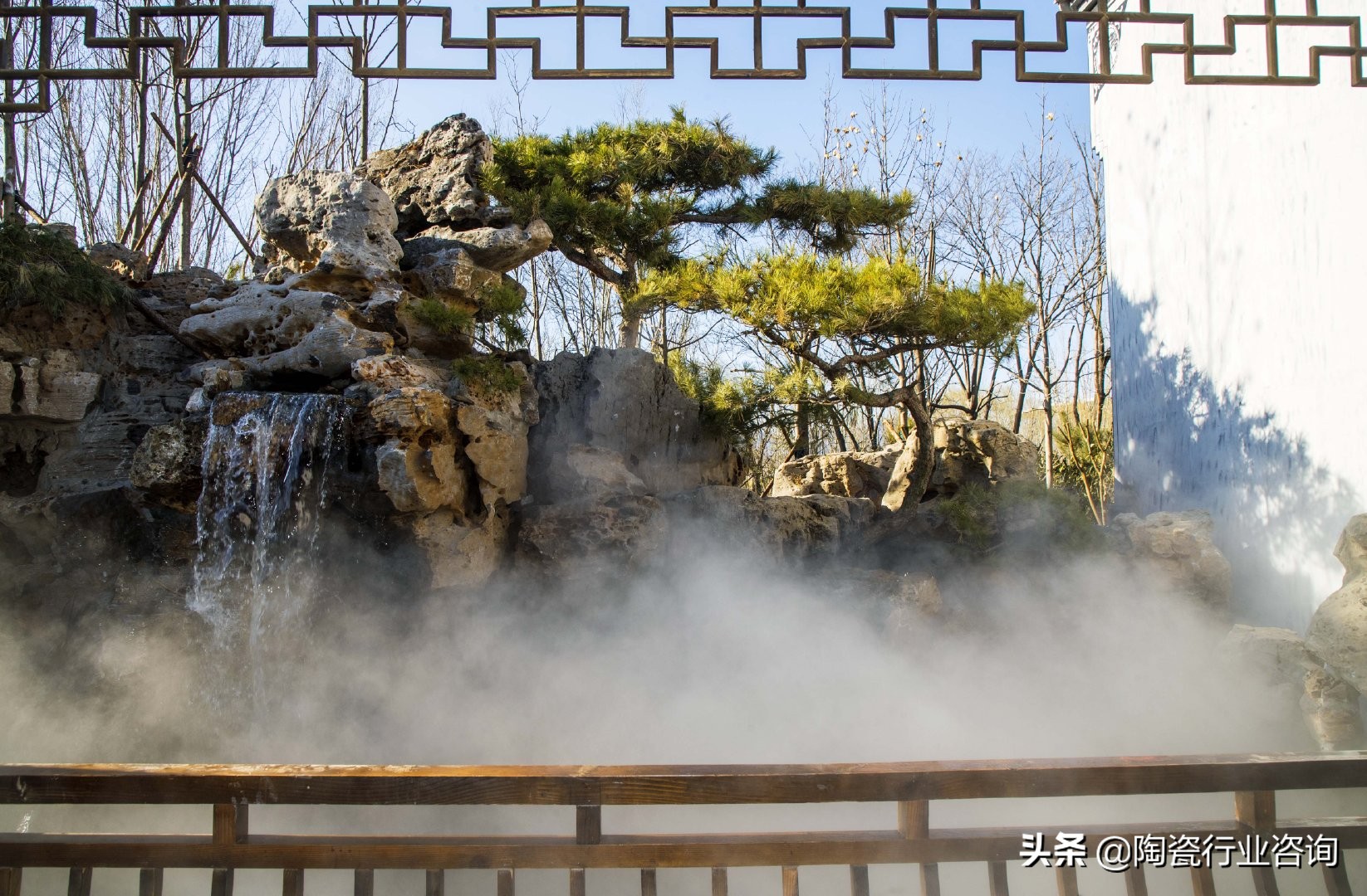 画世园会墙绘图,世园会陶瓷花墙