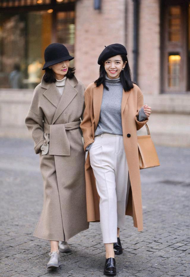 三木冬装搭配腰带,大衣穿搭显高指南
