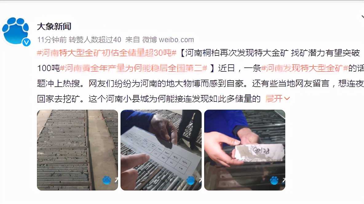 河南发现大型金矿价值超百亿,河南发现特大型金矿大概多少元