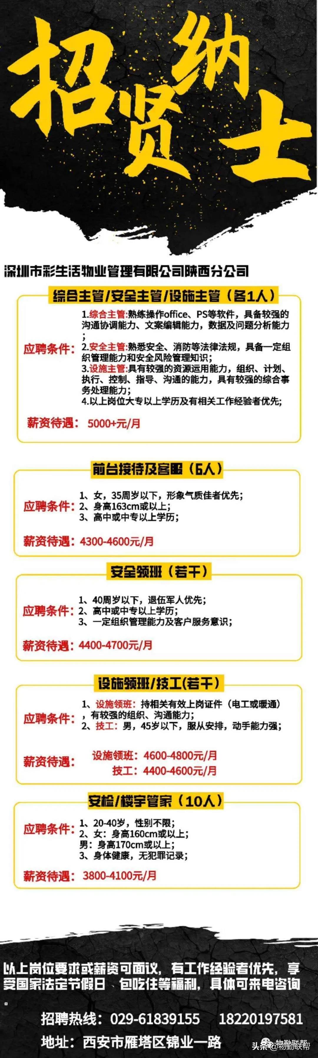 物业招聘2020年,物业公司招聘物业管理