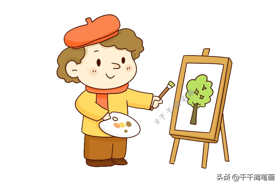 学生绘画q版人物肖像画,教画画人物q版