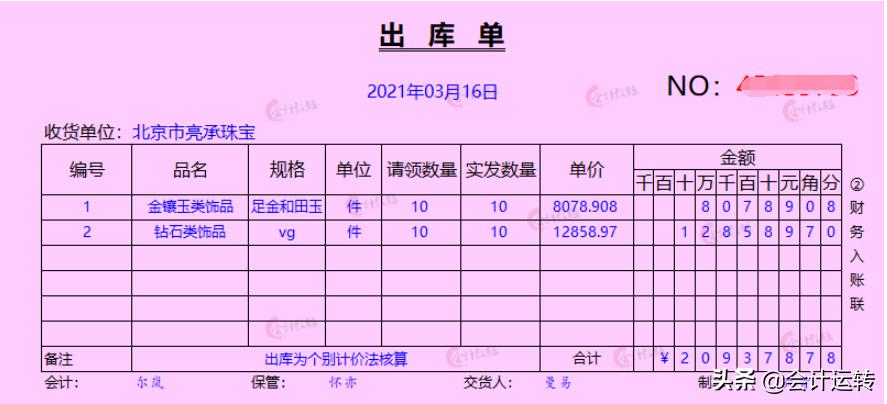 珠宝首饰行业会计账务处理流程,珠宝行业账务流程大全