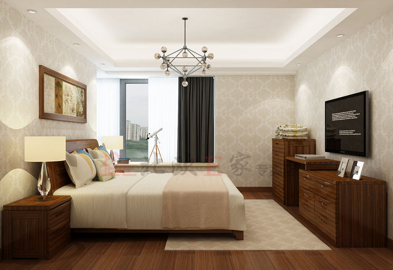 简约高级感装修实木家具,精致实木家具套装