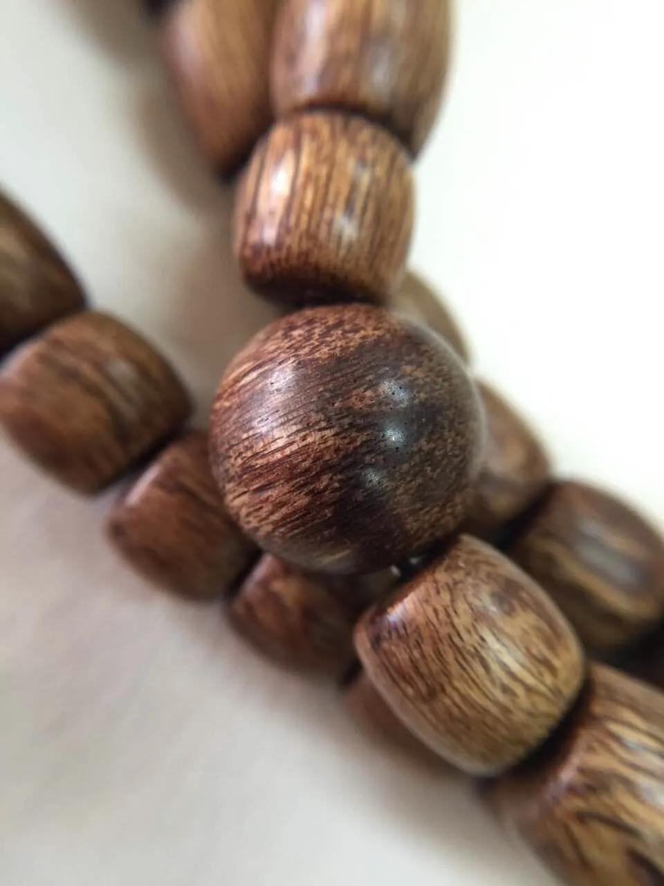 富森红土黄油桶形念珠