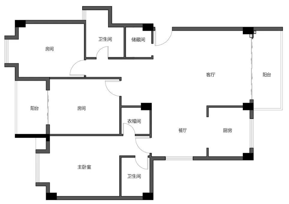 125平简约轻奢风家装设计,137平米客餐厅现代风装修效果图