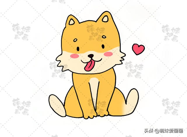 可爱柴犬简笔画,超可爱柴犬的简笔画