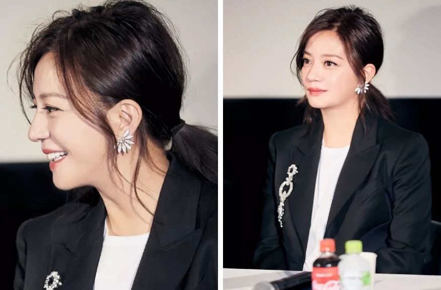 杨紫穿黑色连帽卫衣搭配,杨紫同款kk衣服