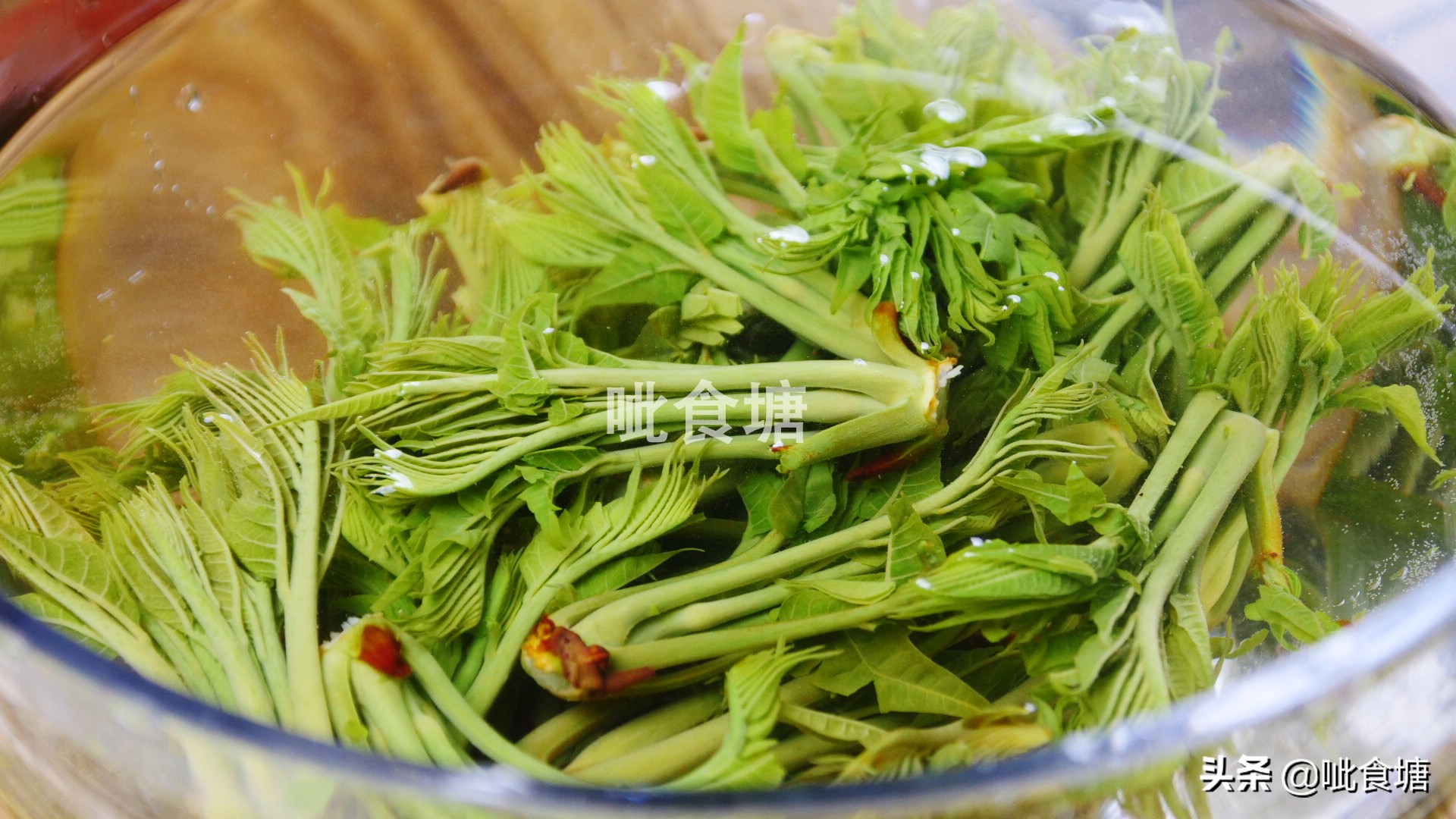 春天的香椿芽最好吃,香椿芽炒土鸡蛋图片