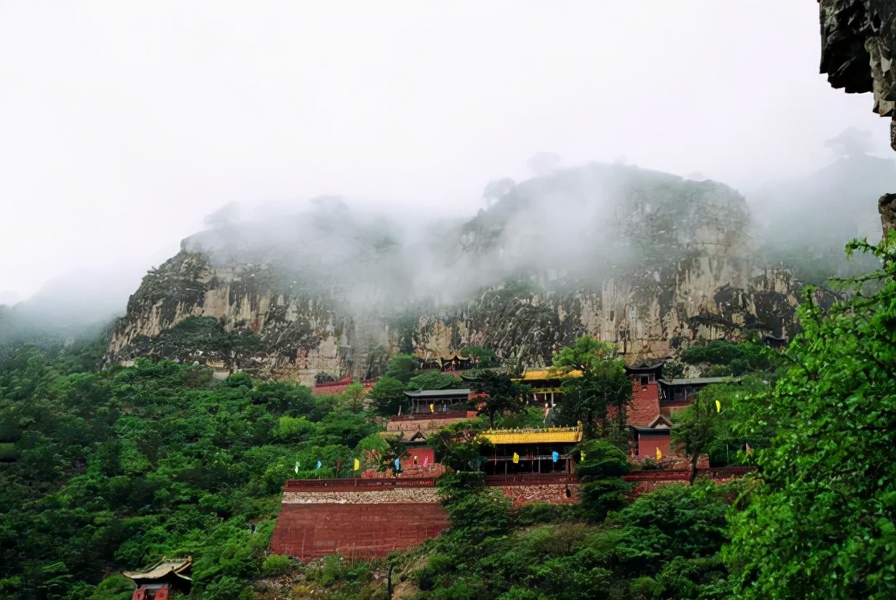 祖国的大好河山东岳泰山,北岳恒山风景区悬空寺