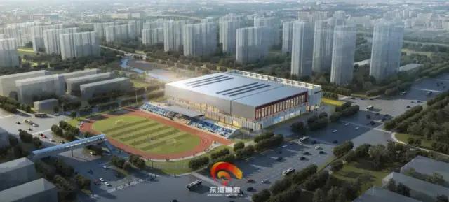 东港体育中心里面介绍,日照市东港区体育中心项目效果图