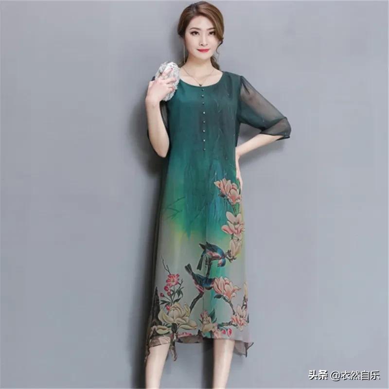 2020年流行的碎花裙子半身裙,今年最流行的雪纺裙碎花