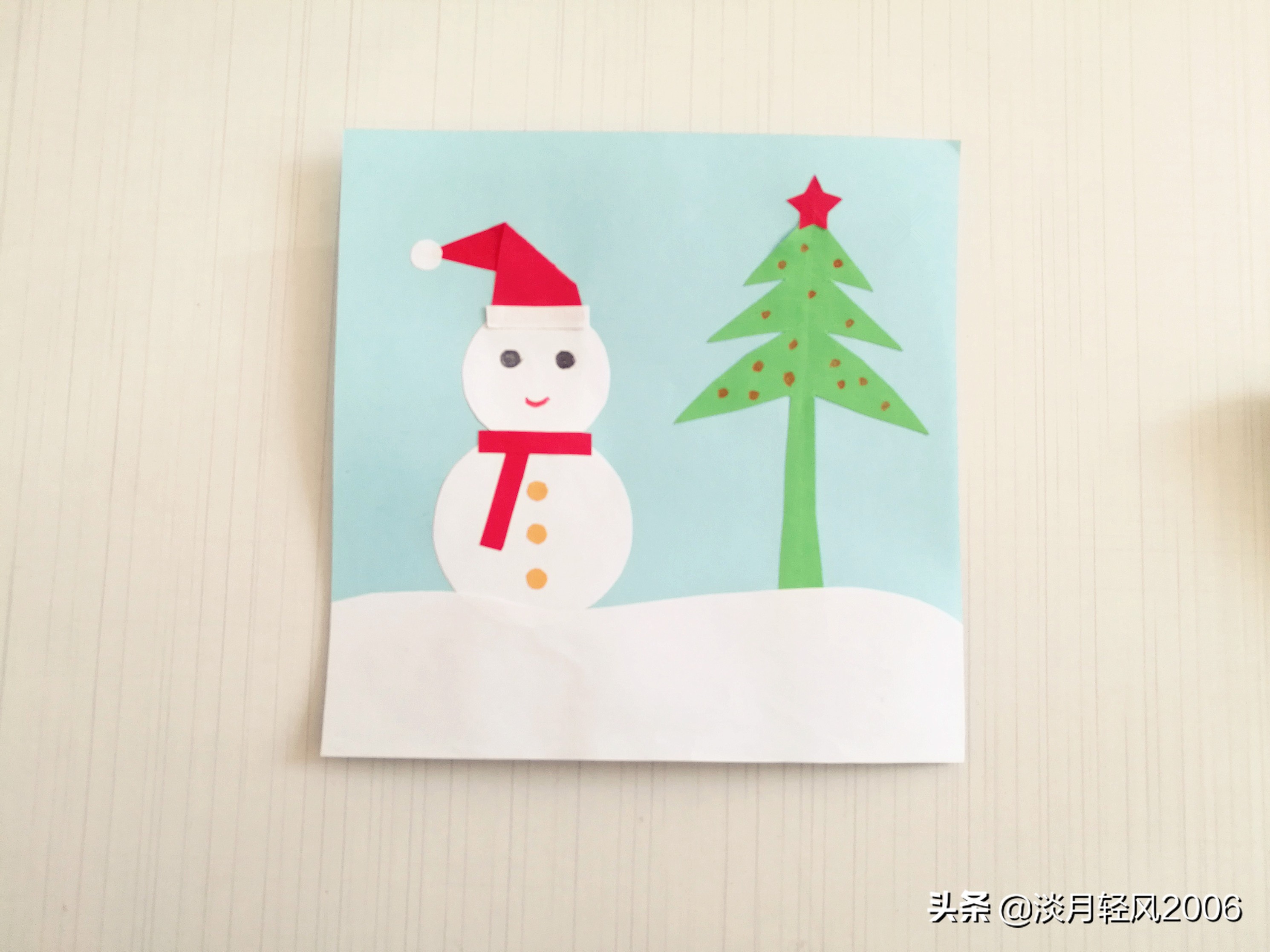 幼儿园创意手工新年贺卡简单一点,圣诞节幼儿手工贺卡制作