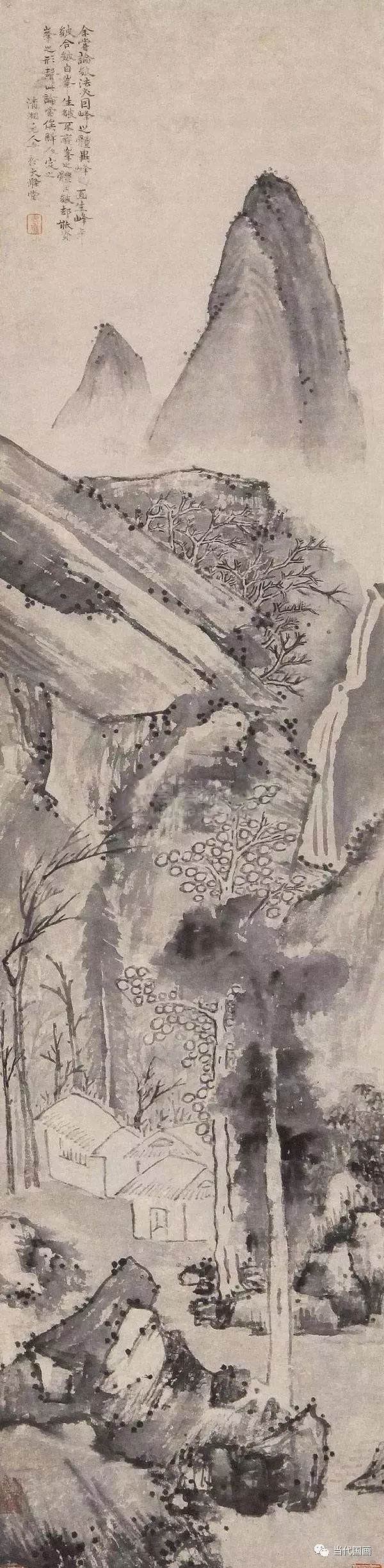 石涛山水画精品作品,石涛山水画高清大图临本