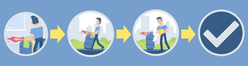 液化气罐着火灭火视频,居民家中液化气罐着火