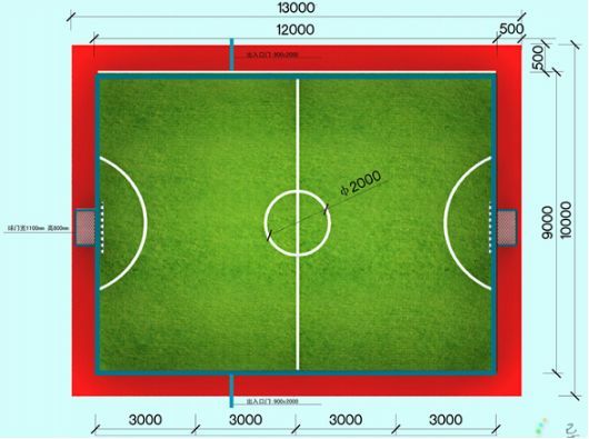 室外运动场布局设计标准及尺寸图,运动场布置图
