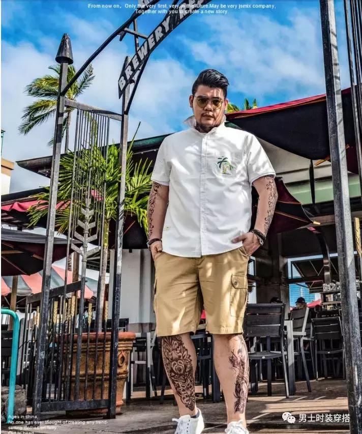 夏季微胖男士短袖,微胖男士夏季九分休闲裤