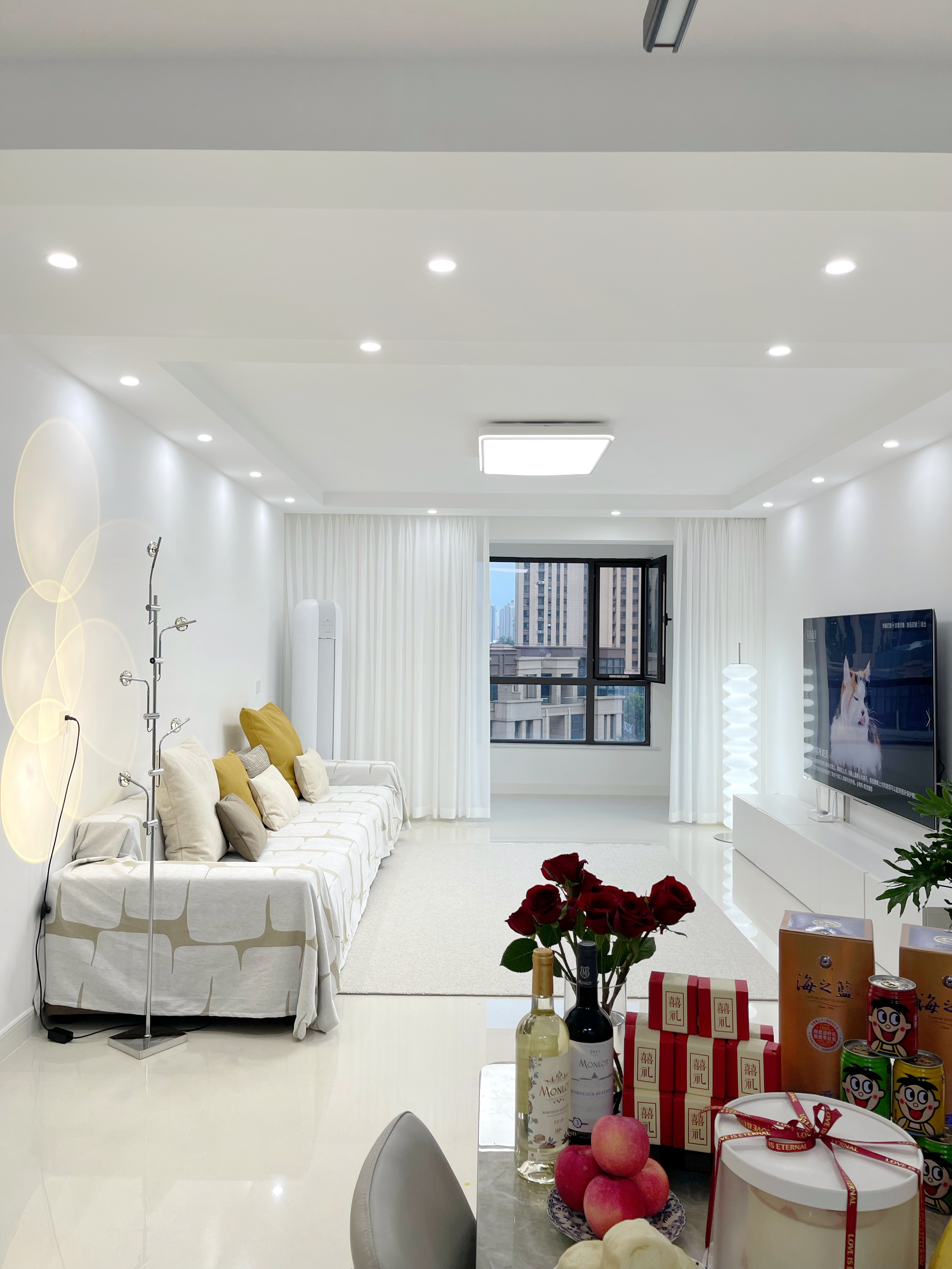 现在客厅一般装什么吸顶灯好看,客厅明装射灯怎么装好看效果图