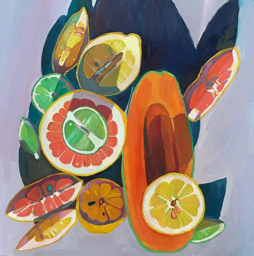 充满光感，秀色可餐的水果绘画