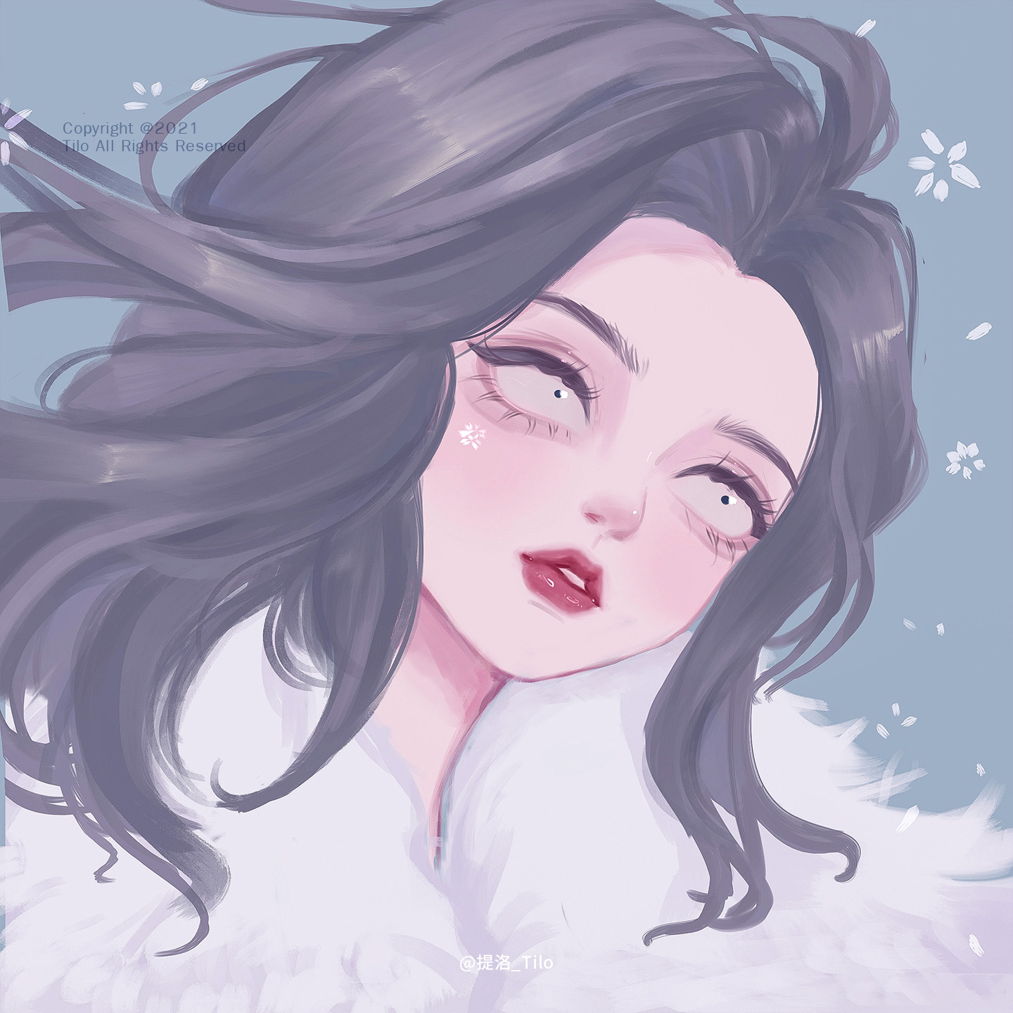 王者荣耀绘画蔡文姬长大后的样子,王者荣耀头像菜牛系列蔡文姬