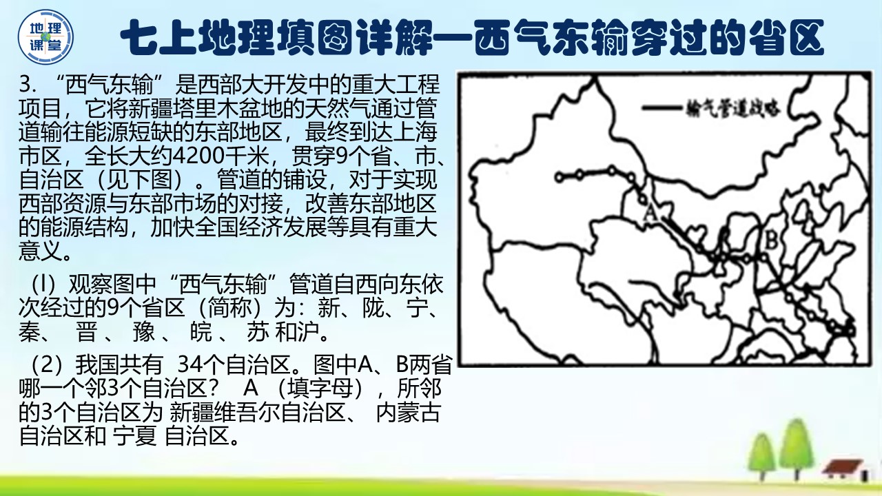七年级下册地理填图训练,七上地理地球的运动ppt