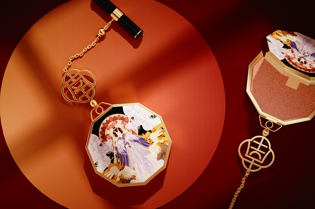 美妆品牌设计效果图,国潮美妆形象设计