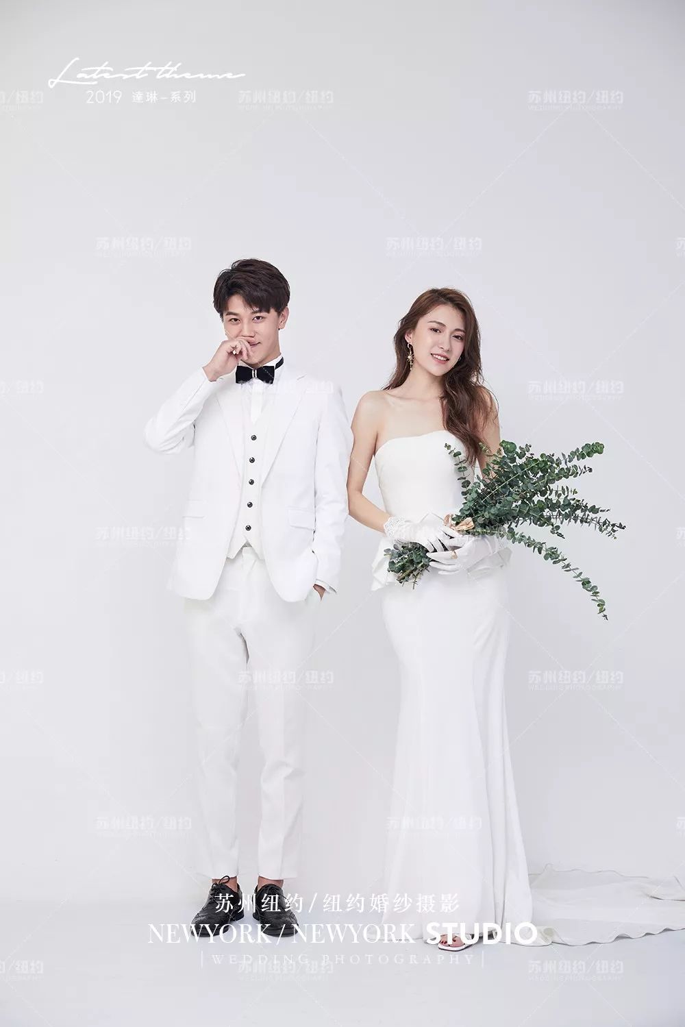 纽约婚礼造型,婚照风格韩式极简