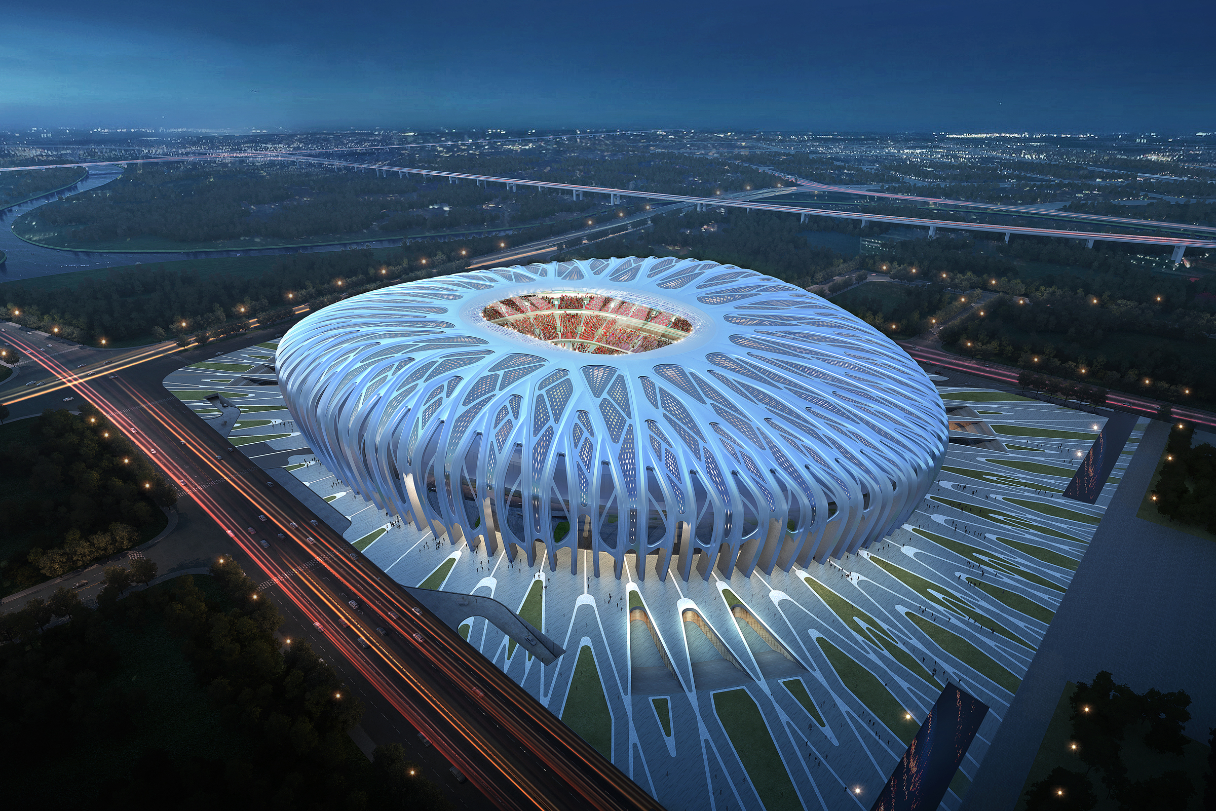 恒大新球场六个设计方案,恒大球场六套设计图