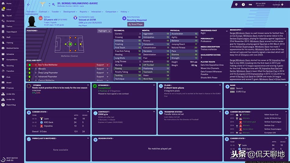 fm2019足球潜力球员,fm足球经理19妖人