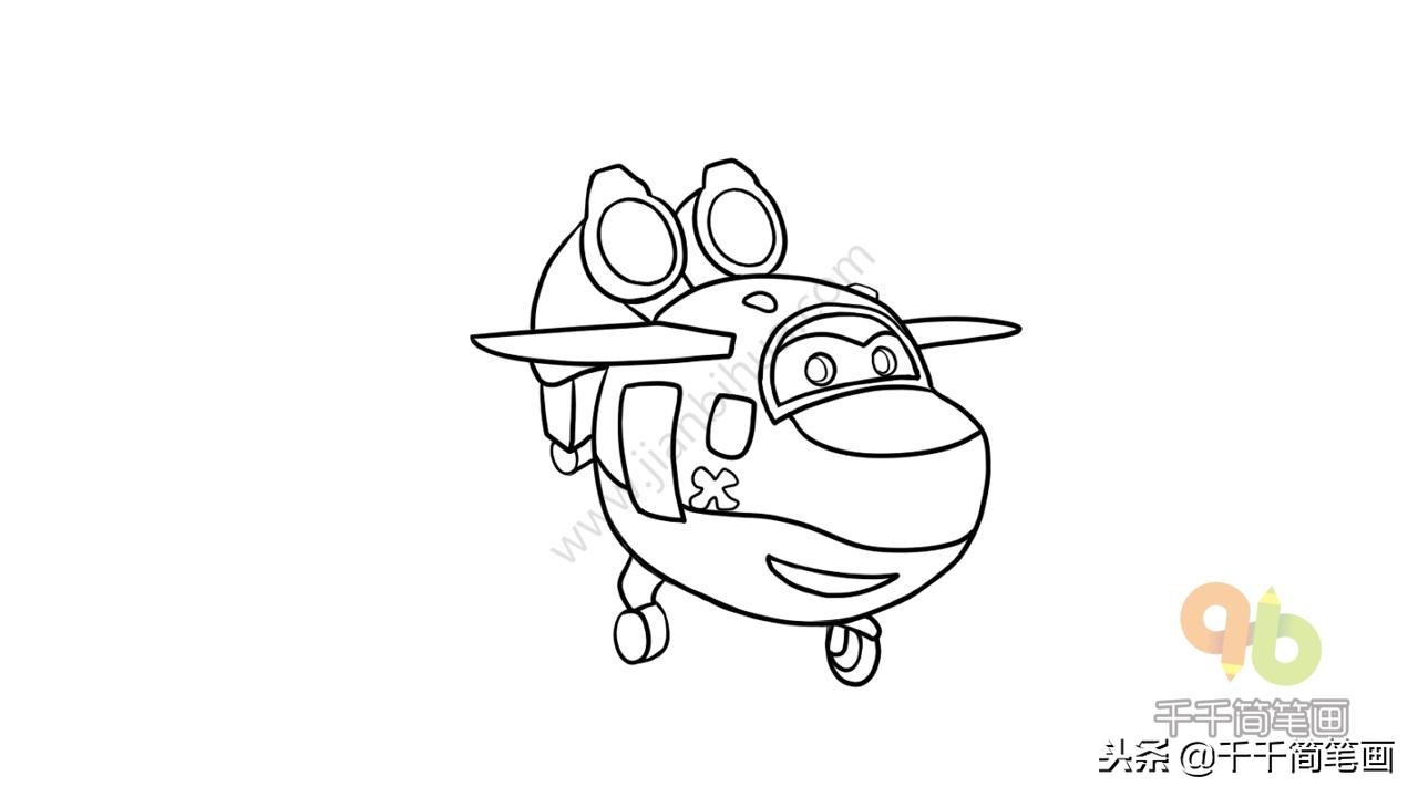 超级飞侠中的所有飞侠简笔画,超级飞侠小猪佩奇简笔画视频