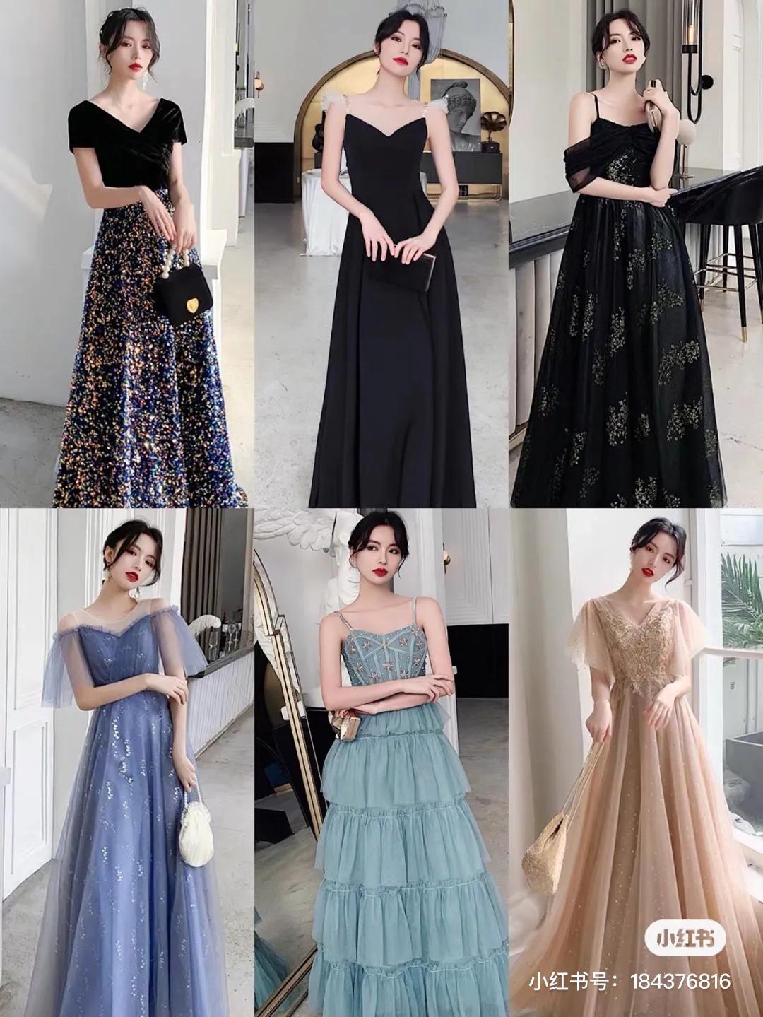 150-155小个子晚礼服年会短款,年会晚礼服宴会气质