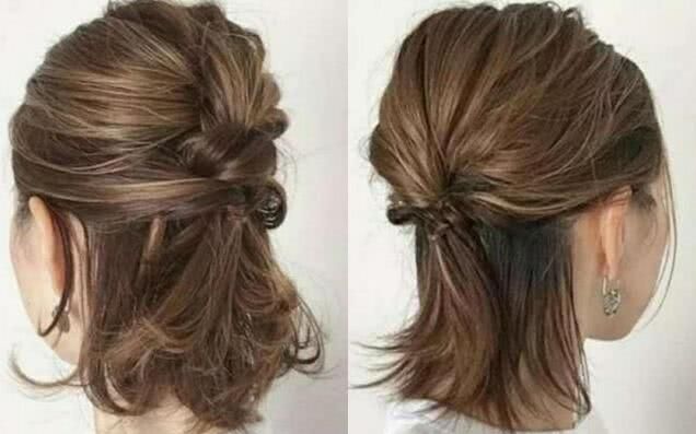 齐肩短发卷发怎么扎又简单又好看,齐肩短发半扎发发型