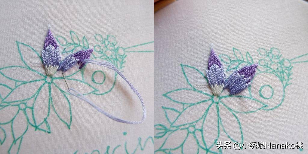 满园春刺绣教程,花环刺绣教程