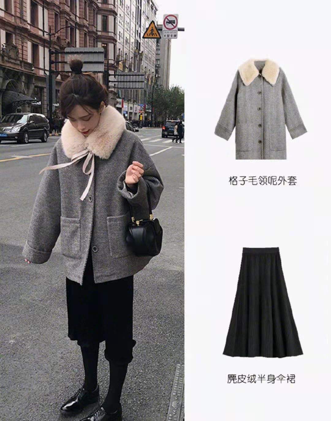 冬季半身裙保暖又好看穿搭,最洋气时髦的半身裙冬款穿搭