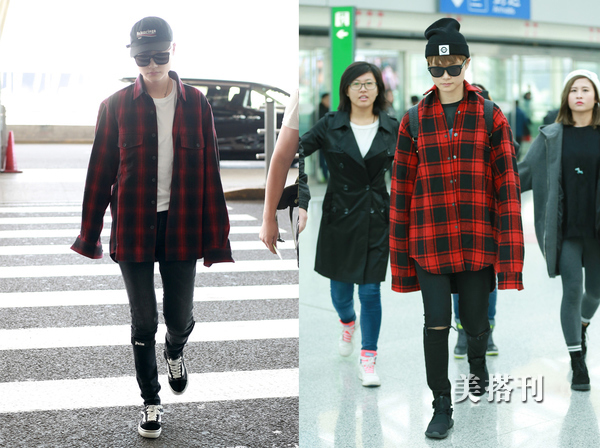 格子控女,格子控女生衬衫