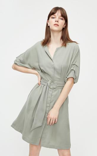气质系带连衣裙,气质系带收腰连衣裙