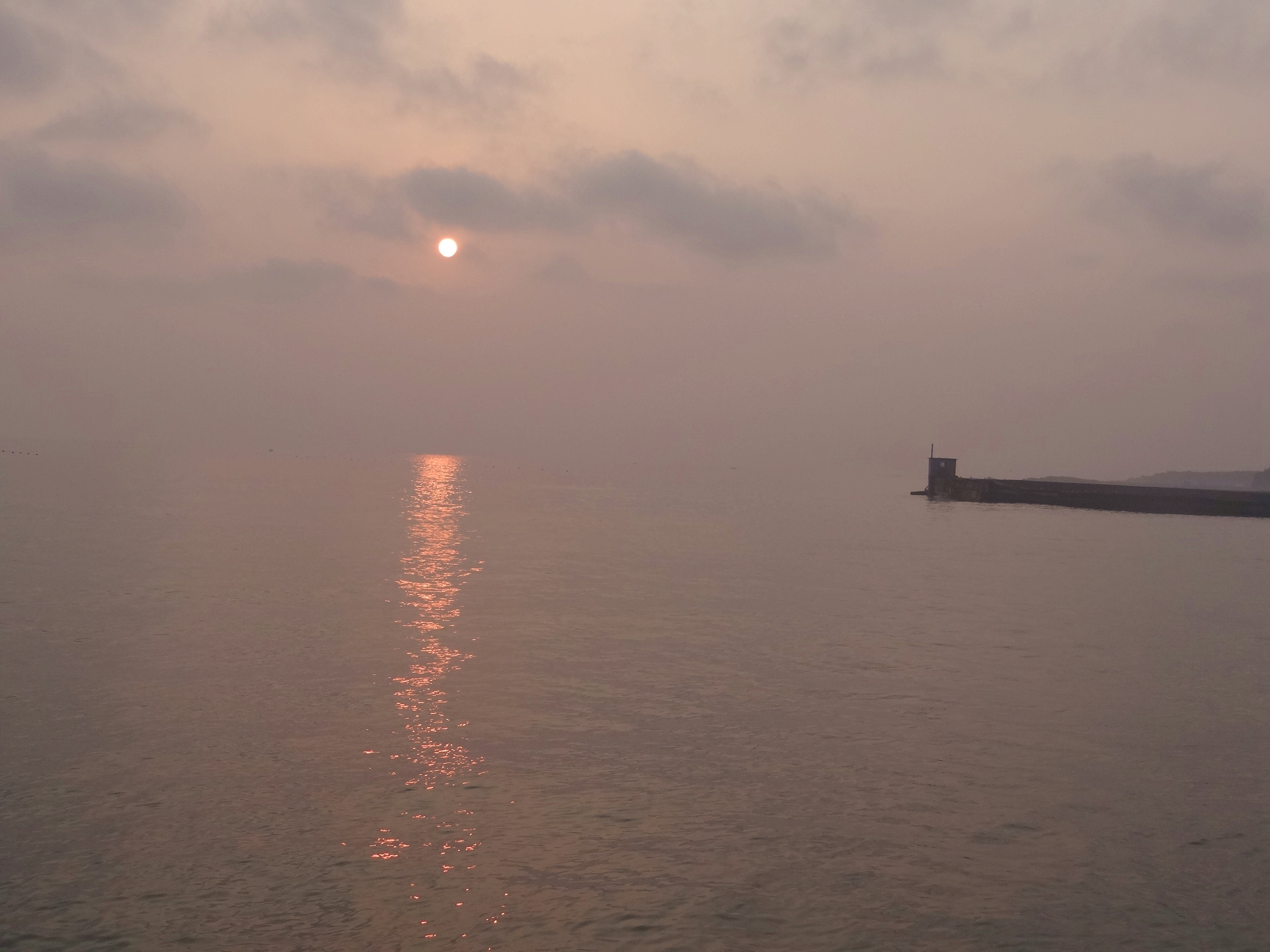 青岛鳌山湾日出,青岛蓝谷滨海公园日出