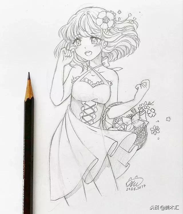 线条感十足的动漫人物,线条感很强的人物素描