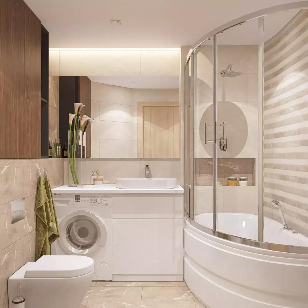 1.5x2.3米卫生间放洗衣机干湿分离,卫生间太小洗衣机怎么放置更合理