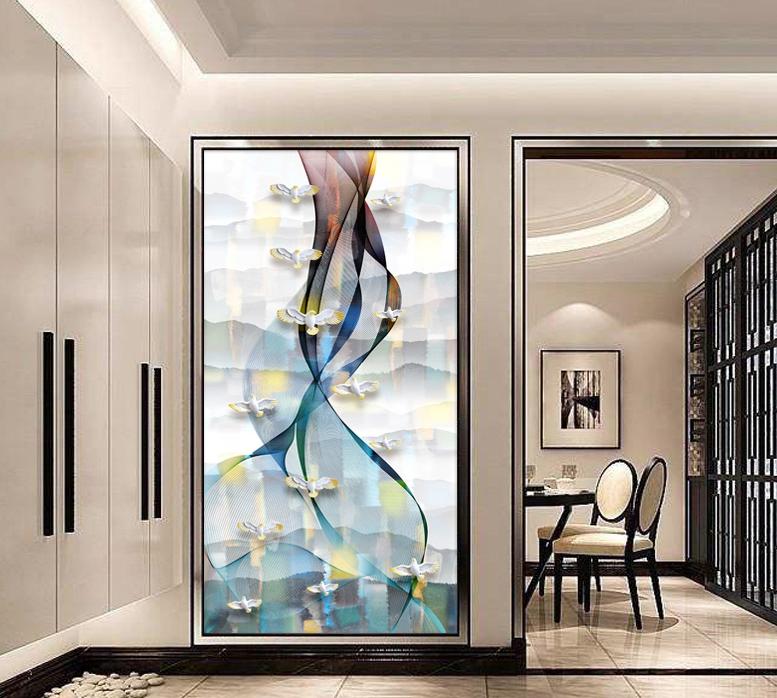 玄关墙瓷砖拼花图案,玄关背景墙大理石瓷砖效果图