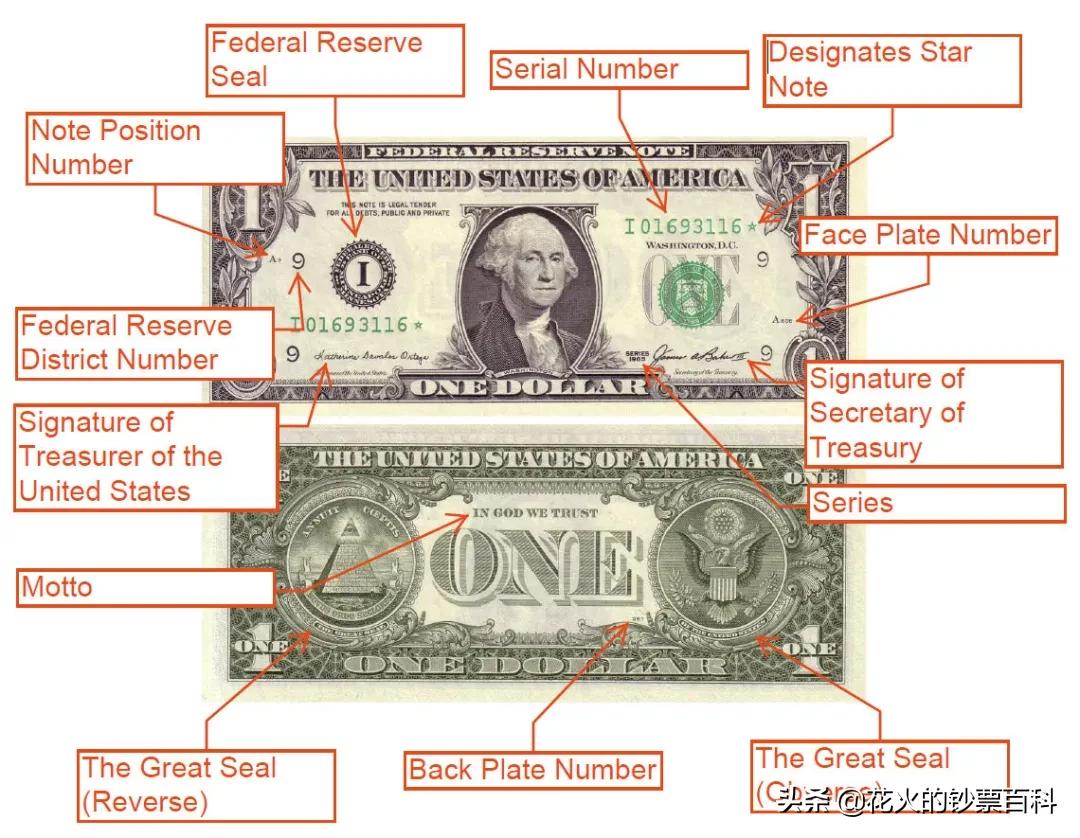 1美元纸币f开头,美元纸币字母