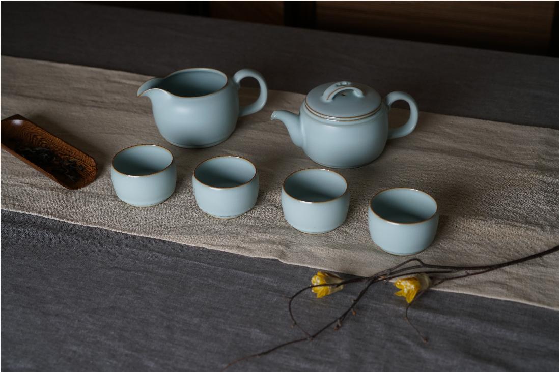 天青汝窑茶壶大容量500ml,天青汝窑茶壶泡啥茶漂亮