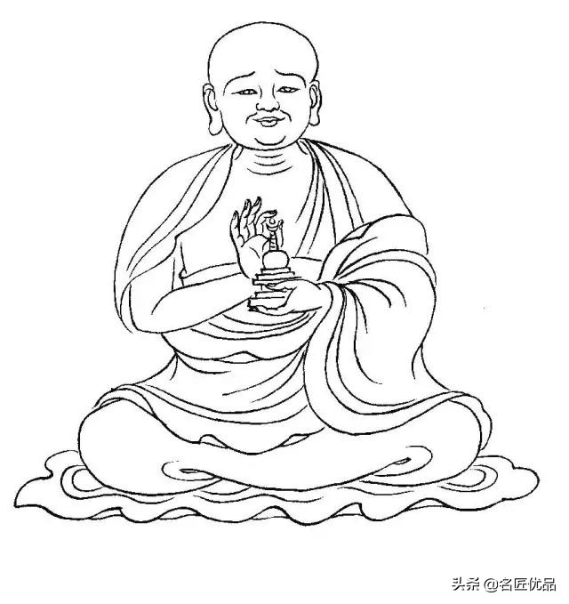 降龙罗汉白描图高清图片,十八罗汉白描图高清图片