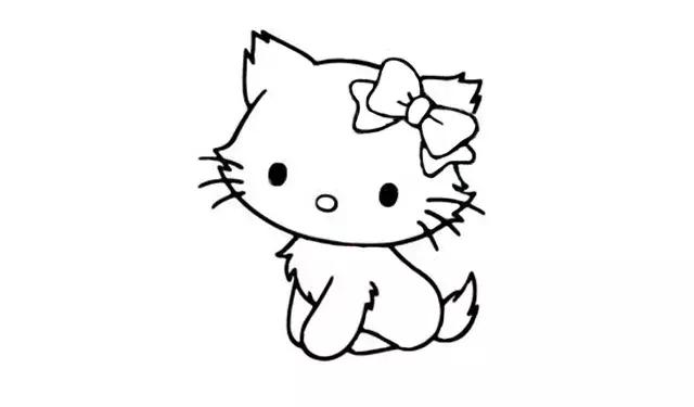 萌萌哒小猫咪简笔画,超萌小猫咪简笔画