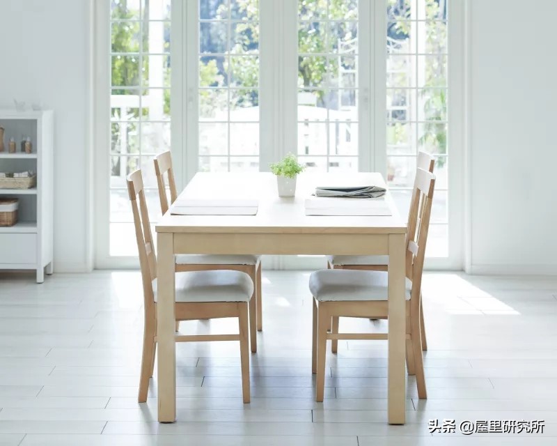 小户型餐边柜圆餐桌椅一体组合,北欧实木餐桌椅组合家用小户型